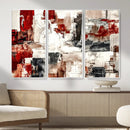Blue Teal Abstract Canvas Wall Art, Modern Textured Painting Print, Navy Orange White Contemporary Art, Neutral Living Room Decor, Office Art by MyGreatCanvas | Canvas Wall Art Prints | Photo Prints & Wall Decor