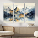 Lake Abstract Mountain Wall Art Canvas Print