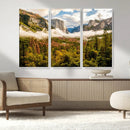 Half Dome Yosemite Canvas Wall Art – Majestic Triptych