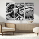 Vintage Antique Airplane Wall Art Canvas Print