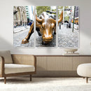 Charging Bull Wall Art Canvas Print