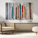 Vintage Wooden Weathered Ski's in Front of an Old Barn Wall by MyGreatCanvas | Canvas Wall Art Prints | Photo Prints & Wall Decor