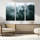 Misty Forest Wall Art – Serene Green Landscape Canvas Print, by MyGreatCanvas | Canvas Wall Art Prints | Photo Prints & Wall Decor