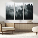 Foggy Forest Wall Art Canvas Print | 3 Panel Large Misty by MyGreatCanvas | Canvas Wall Art Prints | Photo Prints & Wall Decor