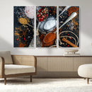 Spices and Seasonings Canvas Wall Art – Colorful Triptych by MyGreatCanvas | Canvas Wall Art Prints | Photo Prints & Wall Decor