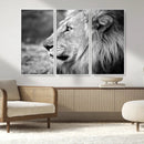 African Lion Wall Art Canvas Print – Majestic Wildlife