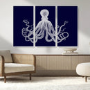 Blue Octopus Wall Art Canvas Print by MyGreatCanvas | Canvas Wall Art Prints | Photo Prints & Wall Decor