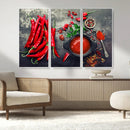 Red Pepper Kitchen and Restaurant Wall Wall Art, Red Pepper by MyGreatCanvas | Canvas Wall Art Prints | Photo Prints & Wall Decor