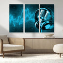 Music and Microphone Wall Art Canvas Print by MyGreatCanvas | Canvas Wall Art Prints | Photo Prints & Wall Decor