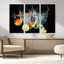 Kitchen Wall Art, Kitchen Fruits Art Canvas Print
