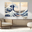 Wall Art Kanagawa Canvas Artwork Abstract Print