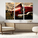 Red Classic Car Wall Art Canvas Print