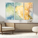 Green and Yellow Marble Fluid Effect Wall Art, Green and