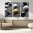 Wall Art Pool Table and Balls Canvas Print by MyGreatCanvas | Canvas Wall Art Prints | Photo Prints & Wall Decor
