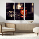 Whiskey and Cigar Canvas – Luxurious Wall Art for Home or