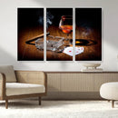 Whiskey Cigar Wall Art Canvas Print Kitchen Wall