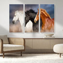 Animal Wall Art Three Horses Farmhouse Art Canvas, Framed by MyGreatCanvas | Canvas Wall Art Prints | Photo Prints & Wall Decor
