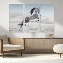 Prancing Horse Desert Large Wall Art Canvas Print – Majestic