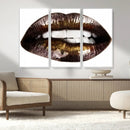 Close Up Lips Wall Art Canvas Print
