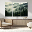 Captivating Misty Forest Wall Art Premium Canvas Print a