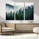Captivating Misty Forest Wall Art Premium Canvas Print,