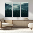 Captivating Misty Forest Wall Art Premium Canvas Print,