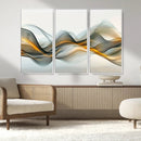 Abstract Wave Canvas Wall Art – Fluid Contemporary Elegance