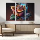 Abstract Rose Wall Art Canvas Print