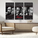 Thinker Quintet Canvas Wall Art – Martin, Obama, Malcolm X,