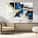 Gold Marble Art - Abstract Geode Gold And Blue Marble Shape