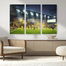 Columbus Crew Stadium Match Triple Canvas Wall Art - Dynamic
