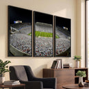 Beaver Stadium Night Game Triple Canvas Wall Art - Penn