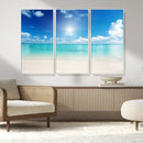 Blue Ocean Wall Art Canvas Print - Tranquil Ocean Paradise