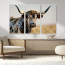 Texas Bull Longhorn Wall Art Canvas Print for Farm House by MyGreatCanvas | Canvas Wall Art Prints | Photo Prints & Wall Decor
