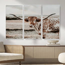 Texas Longhorn Canvas Wall Art Print – Majestic Western by MyGreatCanvas | Canvas Wall Art Prints | Photo Prints & Wall Decor