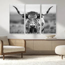 Texas Cow Longhorn Wall Art Canvas Print for Farm House Wall by MyGreatCanvas | Canvas Wall Art Prints | Photo Prints & Wall Decor