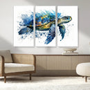 Turtle Wall Art Canvas Print, Framed Watercolor Turtle Art by MyGreatCanvas | Canvas Wall Art Prints | Photo Prints & Wall Decor