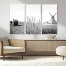 Vintage Farmhouse Black and White Triptych Wall Art – Giclee