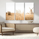 Vintage Farmhouse Triptych Wall Art – Giclée Canvas