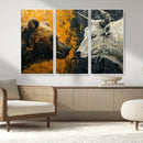 Bear and Bull Wall Art Canvas Print – Abstract Animal