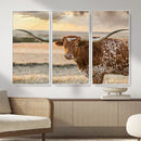 Texas Longhorn Wall Art Canvas Print, Rustic Ranch Decor, by MyGreatCanvas | Canvas Wall Art Prints | Photo Prints & Wall Decor