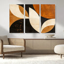Geometric Abstract Wall Art Canvas Print, Mid Century Modern