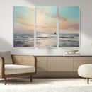 Abstract Ocean Wall Art -  Boat Wall Art Canvas Print