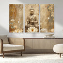 Buddha Wall Art Canvas Print, Buddha Meditation Room Decor,