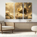 Golden Buddha Wall Art | Yoga Room Decor and Meditation Room by MyGreatCanvas | Canvas Wall Art Prints | Photo Prints & Wall Decor
