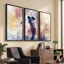 Abstract Watercolor Golf Player Wall Art Canvas Print