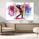 Colorful Golfer Swing Wall Art Canvas Print - Ready to Hang, by MyGreatCanvas | Canvas Wall Art Prints | Photo Prints & Wall Decor