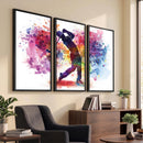 Colorful Golfer Swing Wall Art Canvas Print - Ready to Hang,