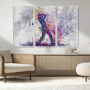 Watercolor Golf Swing Wall Art Canvas Print | Vibrant