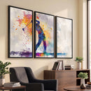 Watercolor Golf Swing Wall Art Canvas Print | Vibrant